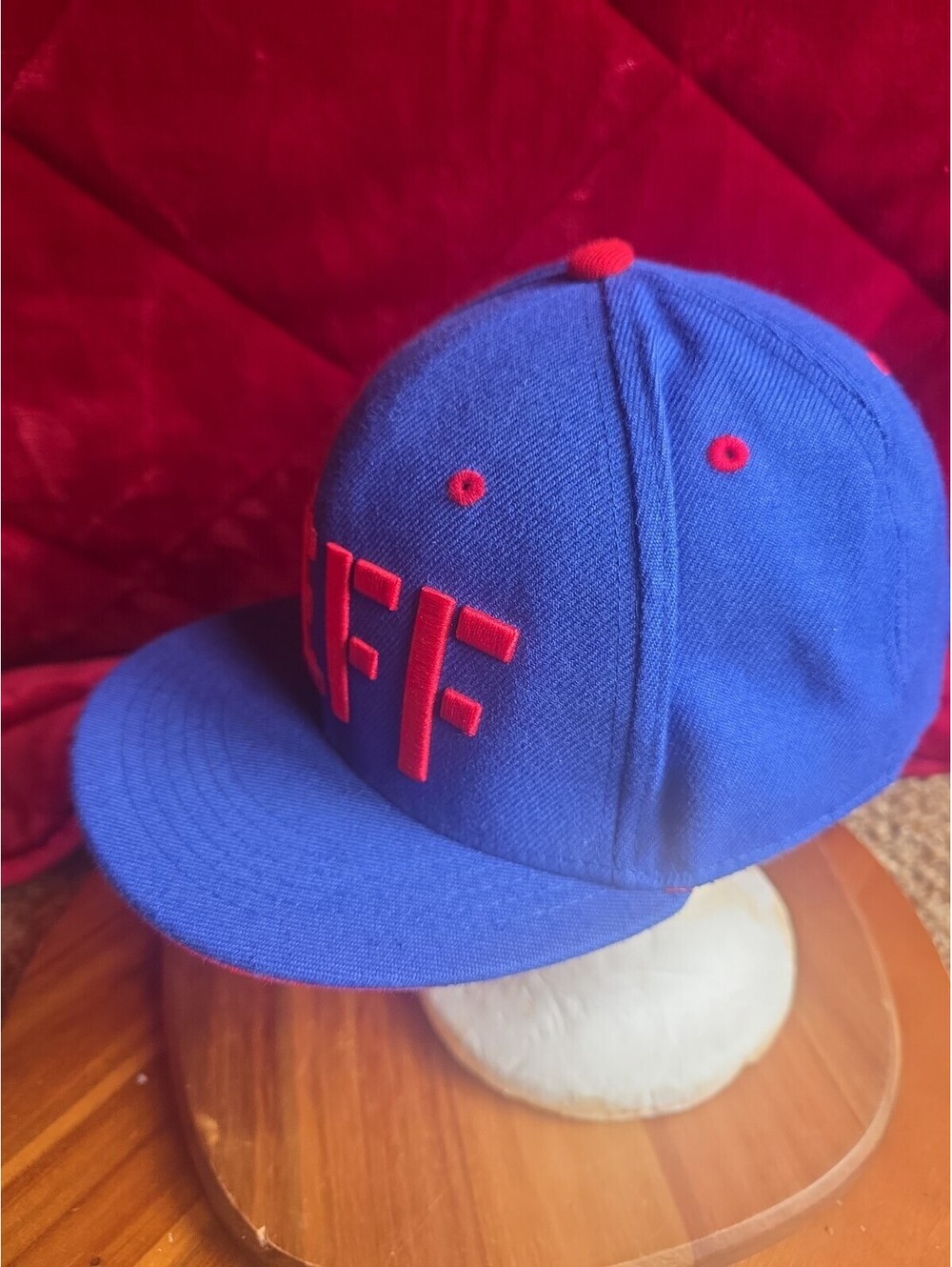 NEFF Headwear Baseball Hat Cap OSFM Red Blue LOGO Flat Brim Bill Snapback